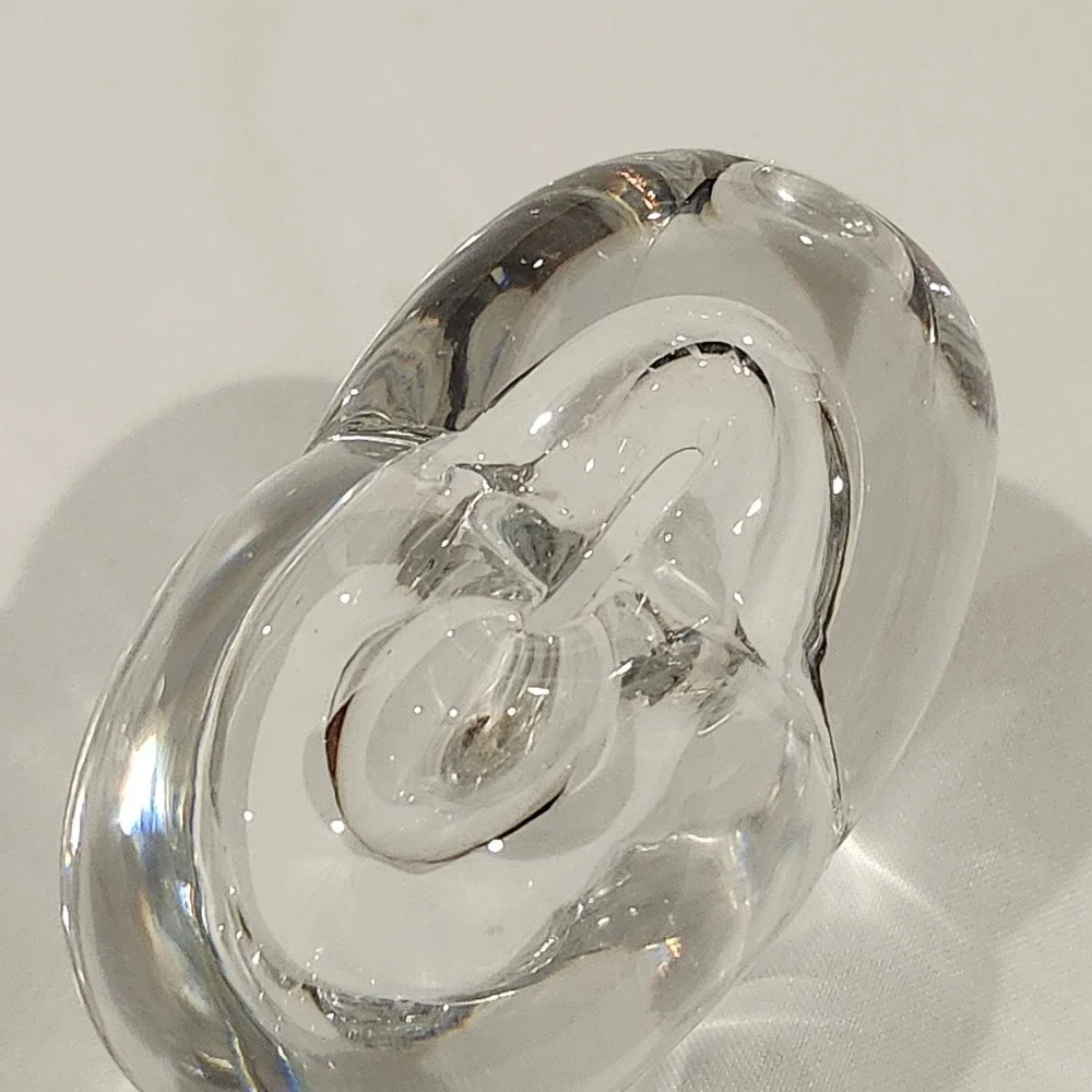Heart Bud Vase Home Decor Small Clear Hand Blown Glass
